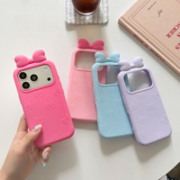Nouvelle coque de téléphone antichoc en silicone avec nœud papillon, style japonais et coréen, la plus vendue, pour iPhone 17 Pro Max 16 Pro Max