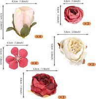 Prix d'usine – Ensemble de décoration de gâteau floral doré : roses, dahlias, chardons, feuilles de ginkgo – Décorations arquées pour anniversaires et mariages