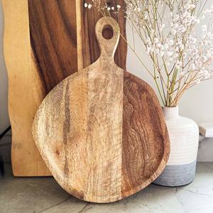 Tabla de Cortar de Madera de Mango Vintage para Uso en la Cocina, Tablas de Cortar de Madera de Acacia Hechas a Mano en Oferta - Product Image 1