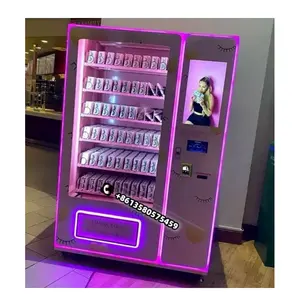 Custom Lashes Hair Beauty Cosmetic Pink Vending Machine for press on nail nail art items in shoppingmall