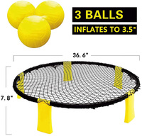 ZJFIT vente en gros LOGO personnalisé ensembles de jeu de balle à pointe Kit de 3 balles standard ensemble de jeu de plein air pliable pour banc