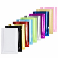Pochette plate en aluminium multicolore, scellée sur trois côtés, thermoscellable, pour échantillons de poudre cosmétique, vente en gros