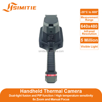Haute résolution précision 256*192 640x480Handheld industriel Ir imageur thermique détecteur de chaleur Scanner caméra avec boîtier en Pvc