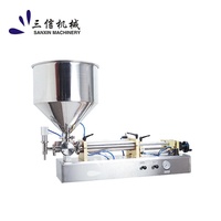 Remplisseuse de lait pneumatique semi-automatique avec des caractéristiques de haute précision et d'économie d'énergie pour les bouteilles, marque SANXIN, garantie 1 an