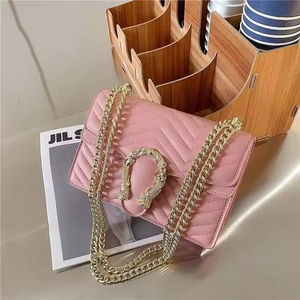 Wholesale Fashion PU Leather Women's Customized Color Zipper Closure Chain <b>Square</b> Shape Multi-function Shoulder Crossbody - Product Image 4