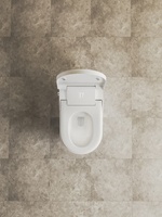 Toilet Pintar Satu Bagian yang Ramping dengan Kursi Berpemanas & Pembilas Otomatis, Toilet Bidet Cerdas Modern dengan Lampu LED Ambient