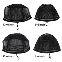 Casquette en maille respirante Leeons avec bande antidérapante, réglable avec cordon de serrage, bande élastique antidérapante, bonnet de perruque en U pour la fabrication de perruques
