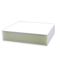 Panneaux sandwich FRP de 100 mm, toit de villa, acier inoxydable galvanisé, revêtement en polyuréthane haute durabilité, panneaux muraux PIR pour entrepôts frigorifiques