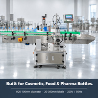 Machine d'étiquetage automatique verticale professionnelle en acier inoxydable pour bouteilles rondes, idéale pour les lignes de jus