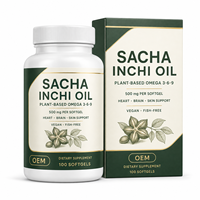 Huile de Sacha Inchi en gélules végétaliennes pour les marques de bien-être à base de plantes, avec un profil d'acides gras essentiels pressés à froid