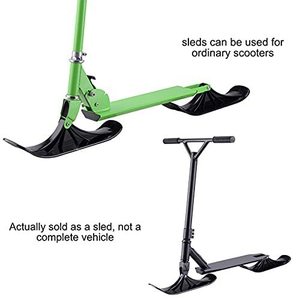 Vélo d'équilibre pour enfants 2 en 1 en plastique noir, équipement de patinage et de luge sur neige pour l'extérieur - Product Image 3