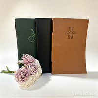 Porte-menu en cuir PU, personnalisable, pour restaurant, bar, hôtel, café, liste des vins, liste des prix des boissons