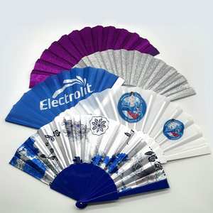 Abanicos Plegables de Plástico con Logotipo Personalizado al por Mayor, Abanicos Chinos Grandes para Graduación, Halloween, Bodas y Fiestas - Product Image 2