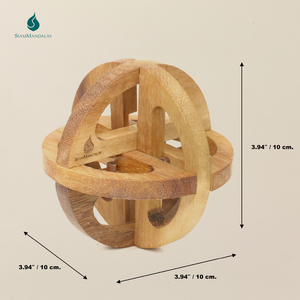 Global <b>Puzzle</b> Wooden 3D Sphere Disassembly <b>Puzzle</b> Multi-Piece Interlocking Globe Brain Teaser Spatial Logic Game for Kids Adults - Product Image 5