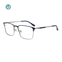 Montures de lunettes métalliques pour hommes – Montures optiques rectangulaires à monture complète – Vente en gros