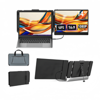 Ekstensi Layar Laptop Gaming 14 inci 60Hz Panel IPS USB-C Plug-and-Play Monitor Portabel Kedua Antarmuka Layar Ganda untuk PC