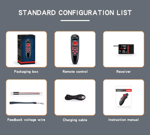 Sistema de Radio HOTRC DS-650 de 6 Canales y 2.4G, Transmisor con Receptor F-06A, <span class=keywords><strong>Control</strong></span> Remoto con Pantalla a Color, Plástico, para Barco RC - Product Image 6