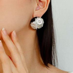 Pendientes de Cerámica con Flores Estilo Chen Duling, Chapados en Oro, Joyería Clásica para Mujer, para Fiestas - Product Image 4