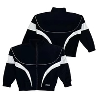Ensemble de vêtements de sport imprimés sur mesure, veste légère en nylon, pantalon zippé, coupe-vent, imperméable, respirant, décontracté, pour la course à pied