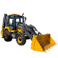 Rétrocaveuse sur roues XC8-S2570 avec multiples accessoires et options d'émissions variées pour la construction paysagère et les petits travaux de carrière