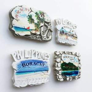 Venta directa de fábrica Suministro transfronterizo de artesanías conmemorativas turísticas de la isla de Boracay, Filipinas, Magn de estilo oceánico - Product Image 2