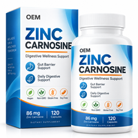 Capsules de Carnosine de Zinc Premium Végétaliennes pour le Soutien Digestif des Adultes – Routine Quotidienne Intestinale – Marques OEM et Fournisseur de Marque Privée