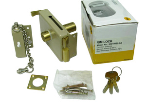 <span class=keywords><strong>Serrure</strong></span> de porte à cylindre rond universel style ancien 111a France <span class=keywords><strong>en</strong></span> fer forgé <span class=keywords><strong>pour</strong></span> porte droite avec clé - Product Image 1