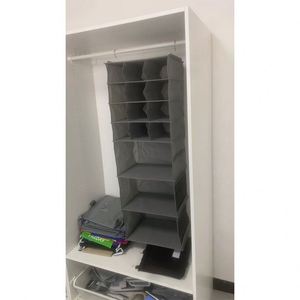 Extra-<b>large</b> Non-woven Multi-compartment <b>Wardrobe</b> Hanging Bag for Fabric and Clothing Storage - Product Image 6