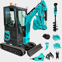 Pengiriman Gratis Mini Excavator 3.5 Ton 2 Ton Mesin Kubota EPA EURO 5 Crawler Digger Excavator Kompak Kecil untuk Kebun Pertanian