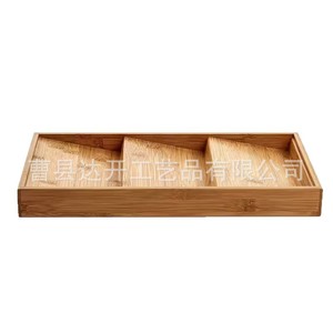 Étagère à épices en bambou à 3 niveaux, compartimentée, pour le rangement des épices sur le plan de travail de la cuisine - Product Image 1