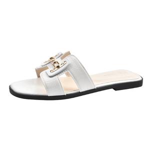 รองเท้าแตะแบบเปิดนิ้วเท้าพื้นหนาสไตล์อเมริกันสำหรับฤดูร้อน  วัสดุที่ใส่สบายสำหรับผู้หญิง  ออกแบบมาเพื่อความสะดวกสบาย - Product Image 1