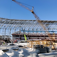 Halle de sport en structure acier préfabriquée HJ, gymnase de basketball, stade de football, lieu de sport extérieur personnalisable