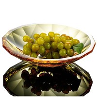 Luxe K9 Kristallen Glazen Fruitplateau, Prachtig Gefacet, Handgemaakt, Gepolijst, High-End, voor de Woonkamer, Koffietafel, Snacks, Snoep, Thee