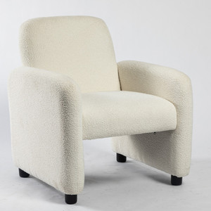 Fauteuil individuel <span class=keywords><strong>en</strong></span> <span class=keywords><strong>tissu</strong></span> blanc de style <span class=keywords><strong>scandinave</strong></span> de qualité supérieure, personnalisable par l'usine Anji, pour la détente et le loisir - Product Image 1