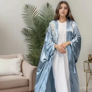 뜨거운 판매 봄과 여름 파티 스파클링 천 패션 여성 가운 이슬람 여성 원피스 아바야 두바이