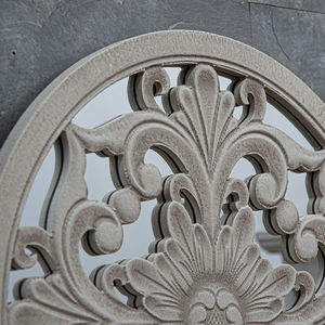 Décoration murale rustique pour la maison : Panneaux ronds décoratifs en MDF blanc vieilli, faits à la main, pour salon - Product Image 6