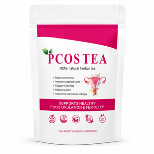 Thé PCOS pour femmes, 28 sachets, équilibre hormonal, fertilité, bien-être, 100% naturel, soin doux pour les règles - Product Image 1