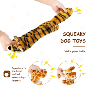 Оптовая продажа, милые прочные интерактивные игрушки для собак без набивки, плюшевые собаки, жевательные игрушки для щенков, жевателей средней и большой породы - Product Image 3