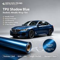 Film de protection de carrosserie automobile auto-cicatrisant en TPU 7,5 mil, bleu ombre, brillant intense, résistant aux rayures, service OEM, vente en gros, approvisionnement direct usine