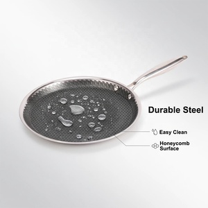 Sartén para Pizza de Acero Inoxidable 304 de Triple Capa, Duradera, Resistente al Agua, Grabada por Ambos Lados, de 30 cm, para Cocinar a Diario - Product Image 3
