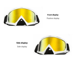 Masque de motocross Shenmoren SMR-HB-010 personnalisable, multicolores, coupe-vent, protection UV, verres PC à monture intégrale, ensemble de lunettes de sport - Product Image 1