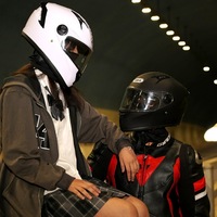 Casque de moto intégral pour homme et femme, double visière, utilisable en toutes saisons, cache-cou amovible, casque intégral