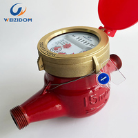Compteur d'eau chaude multi-jets à sec DN25, corps en fonte, IP68, ISO4064, haute température 90°C, sortie impulsionnelle personnalisée OEM