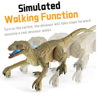Juguetes de Dinosaurio Robot Eléctrico de Simulación con Control Remoto, Velociraptor de Plástico con Infrarrojos, con Efecto de Luz, Regalos para Niños al por Mayor