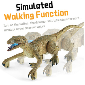 Juguetes de <span class=keywords><strong>Dinosaurio</strong></span> Robot Eléctrico de Simulación con <span class=keywords><strong>Control</strong></span> <span class=keywords><strong>Remoto</strong></span>, Velociraptor de Plástico con Infrarrojos, con Efecto de Luz, Regalos para Niños al por Mayor - Product Image 4