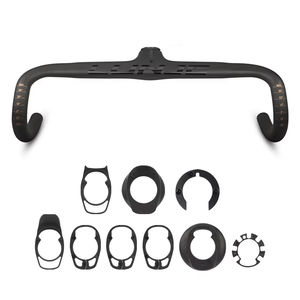 Tay lái xe đạp LUNJE bằng sợi <span class=keywords><strong>carbon</strong></span> nguyên khối, tích hợp, phụ kiện xe đạp, dành cho tay lái có cốt lái - Product Image 3