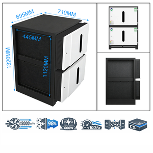 Précipitateur électrostatique (ESP) pour cuisine commerciale, <span class=keywords><strong>purificateur</strong></span> haute efficacité en acier au carbone, <span class=keywords><strong>d</strong></span>ébit <span class=keywords><strong>d</strong></span>'<span class=keywords><strong>air</strong></span> complet 4 000 à 60 000 m³/h, anti-graisse - Product Image 6