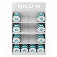 Support d'affichage personnalisé avec logo, en acrylique, pour sachets de nicotine, tabac sans fumée, pour les boutiques de tabac