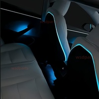 Éclairage d'ambiance pour Tesla Model 3 Highland 2024+ - Éclairage intérieur de voiture - Haut-parleur rotatif 4D - Lampe de dossier