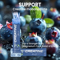 Vitahealthy Pabrik OEM Kustom Jelly Stik Kreatin Rasa Blueberry untuk Merek, Mendukung Nutrisi, Energi, dan Kekuatan, Jelly Kreatin